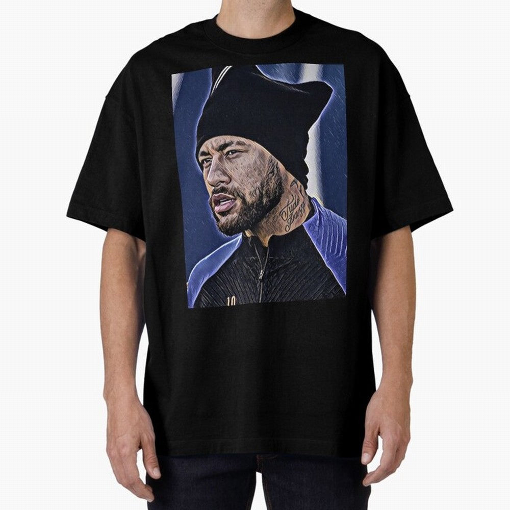 Neymar All Time Greatest Footballer Oversized T-Shirt Share the Excitement of FIFA World Cup 2026 for Fans of Messi, CR7 and Mbappe and Argentina, Bringing Supporter Pride, Iconic Celebrations, Legendary Names and Global Match Day Energy; Created
