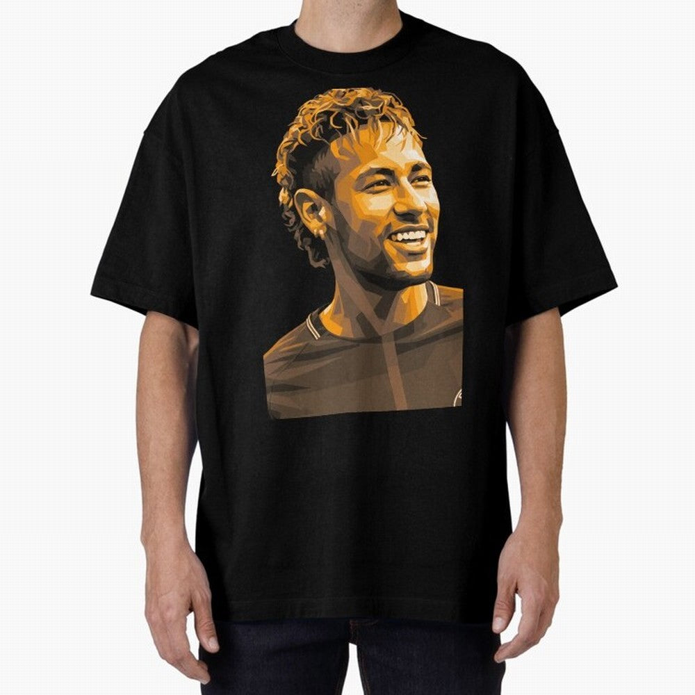 Neymar Oversized T-Shirt Cheer for Global Football Passion for FIFA World Cup 2026, Connected to Mbappe and Neymar, Brazil, Portugal and Argentina, Vintage Soccer Flavor, Modern Football Stars, National Flags and Final Night Emotion; Perfect for