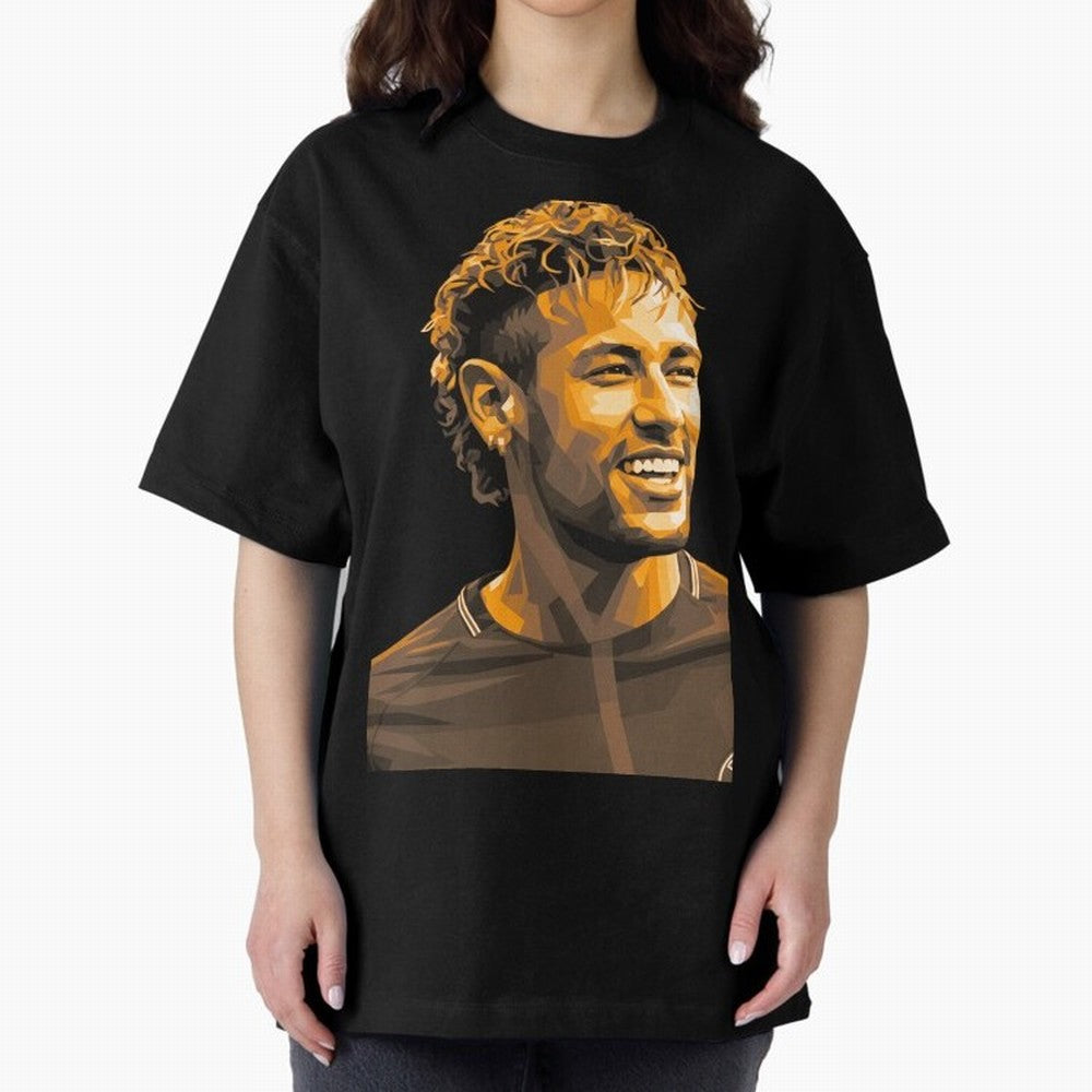 Neymar Oversized T-Shirt Cheer for Global Football Passion for FIFA World Cup 2026, Connected to Mbappe and Neymar, Brazil, Portugal and Argentina, Vintage Soccer Flavor, Modern Football Stars, National Flags and Final Night Emotion; Perfect for