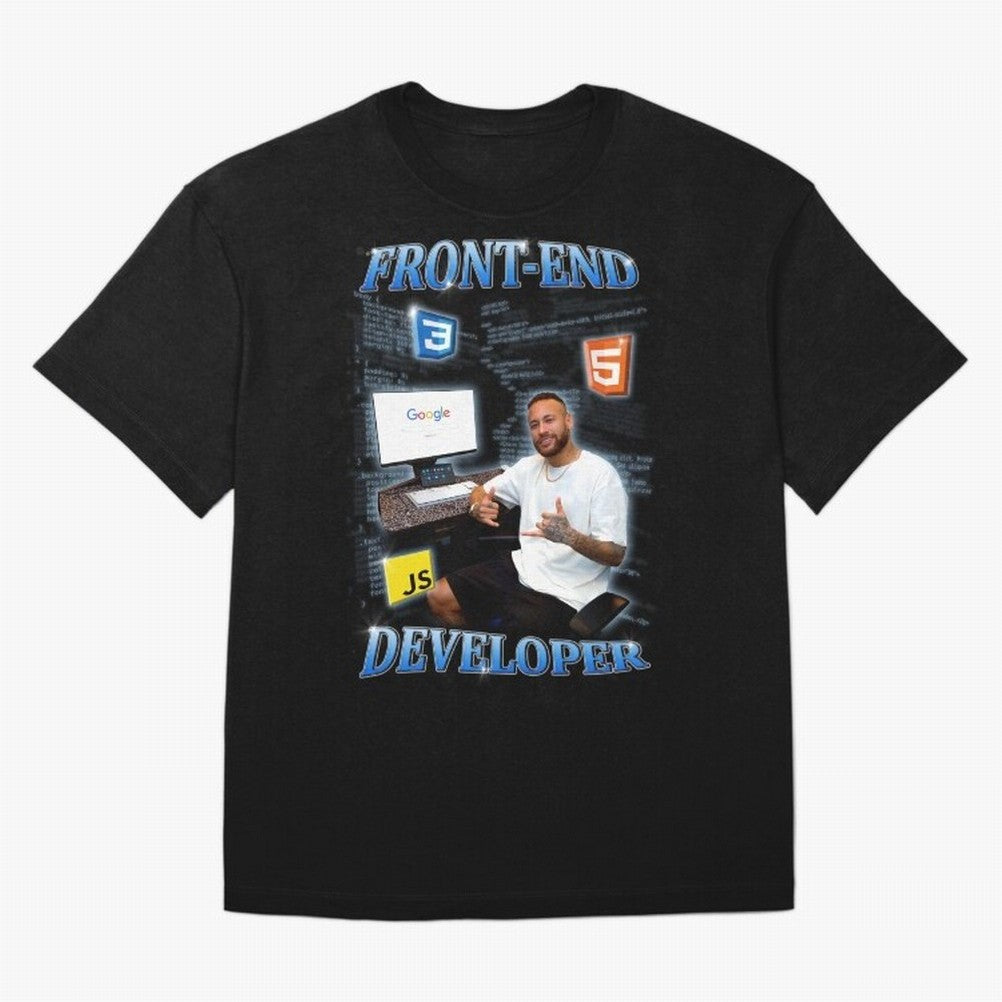 Front-end Developer Neymar - English Classic T-Shirt Honor Football Greatness during FIFA World Cup 2026 Group Stage for Fans of Neymar, Haaland and Cristiano Ronaldo and France and Portugal, Bringing Goal Celebration Energy, Supporter Heritage,