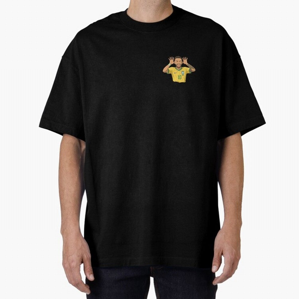 Neymar Brazil ¨C Tongue-Out Celebration | Yellow Kit #10 | Ghibli Style Classic T-Shirt Show Your Love for FIFA World Cup 2026 for Fans of Neymar, Haaland and Cristiano Ronaldo and England and Germany, Bringing Sports Nostalgia, International