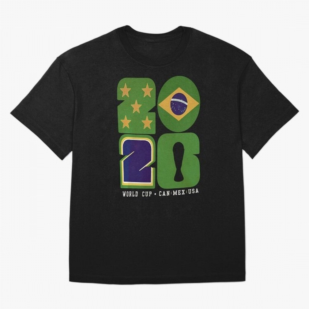Brazil Football World Cup 2026 - Can Mex Usa Typography Essential T-Shirt Celebrate Supporters United by Match Day Hype around FIFA World Cup 2026, Messi, Neymar and Mbappe, Spain and Netherlands, Retro Football Energy, Iconic Rivalries, Trophy