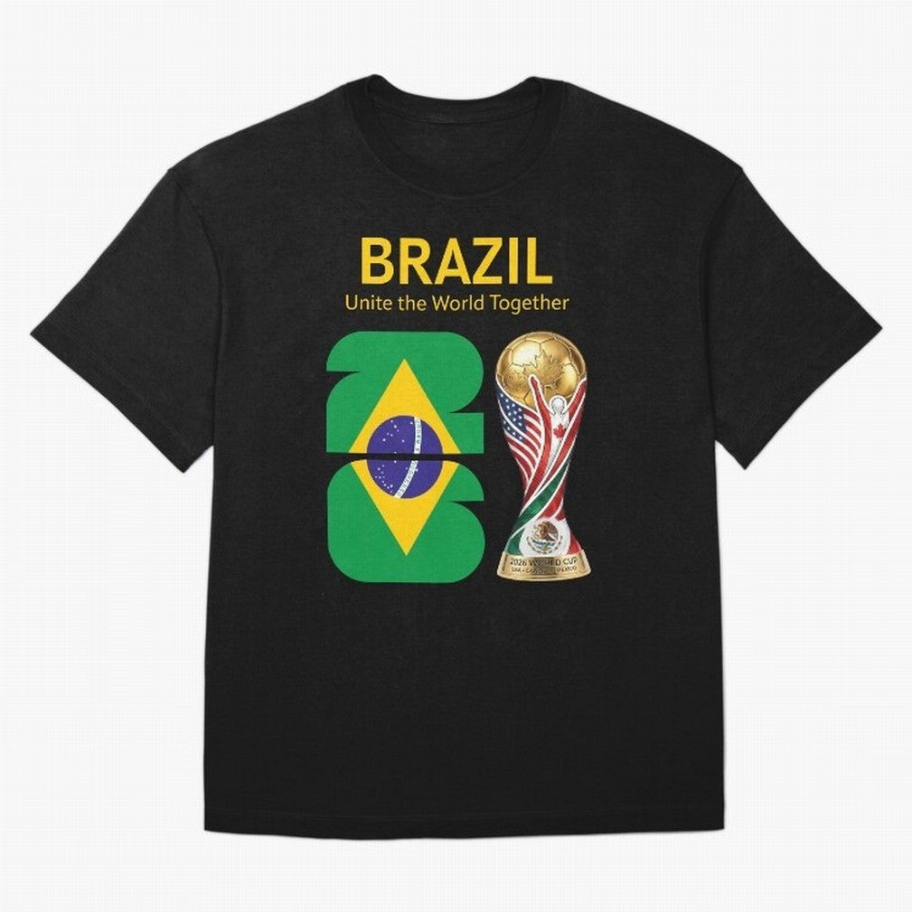 World Cup 2026, IMG 017, BRAZIL 001 Classic T-Shirt Relive FIFA World Cup 2026 USA Canada Mexico Driven by Mbappe and Neymar, Brazil Energy, Football Festival Excitement, Trophy Ambitions, Country Rivalries and Star Player Buzz; Made for Die Hard