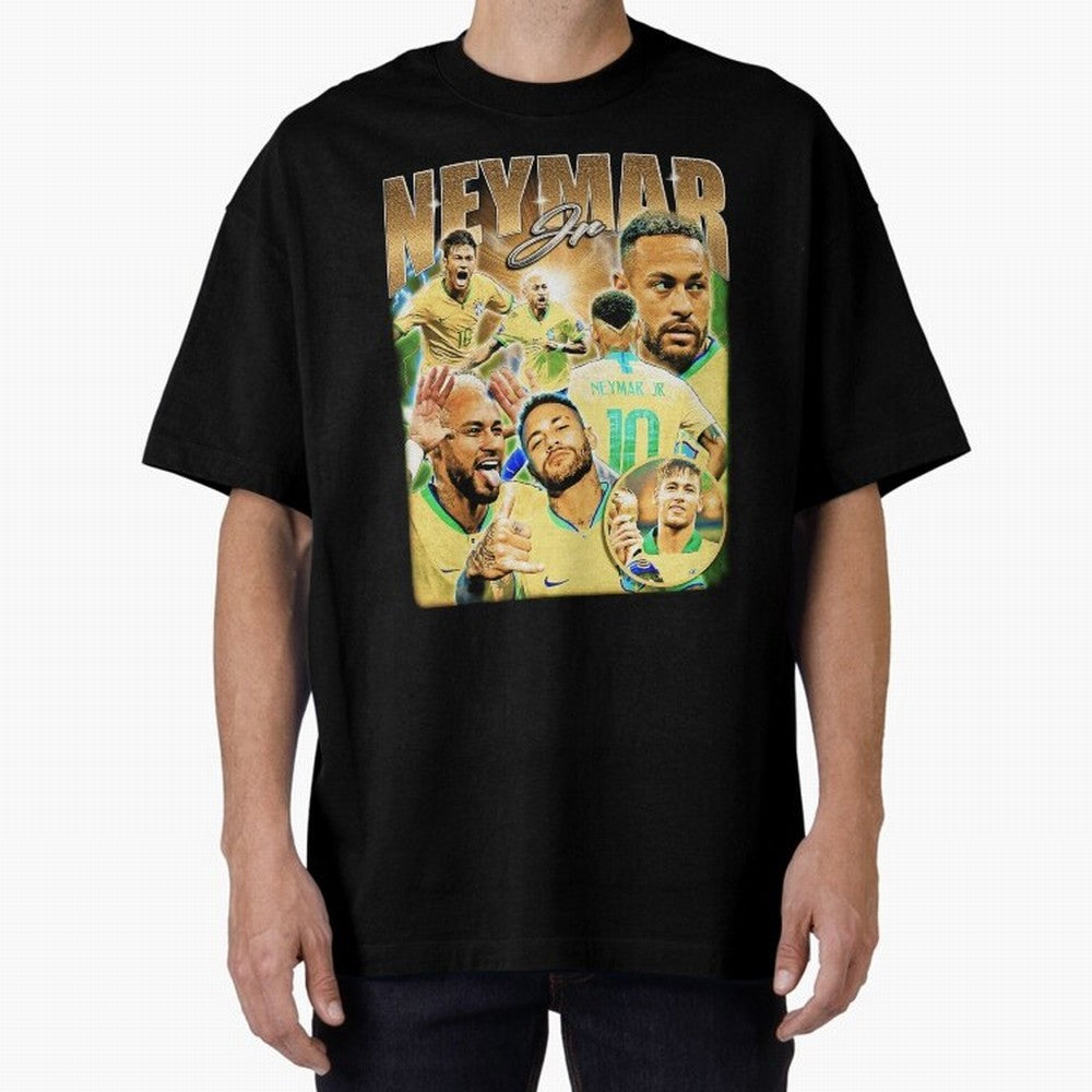 The Best Neymar 10 Vintage 90s Vintage Bootleg Style Oversized T-Shirt Relive Legendary Nights from FIFA World Cup 2026 USA Canada Mexico Made for CR7 and Messi, Spain Energy, Global Supporter Spirit, Legendary Goals, National Colors and Tournament