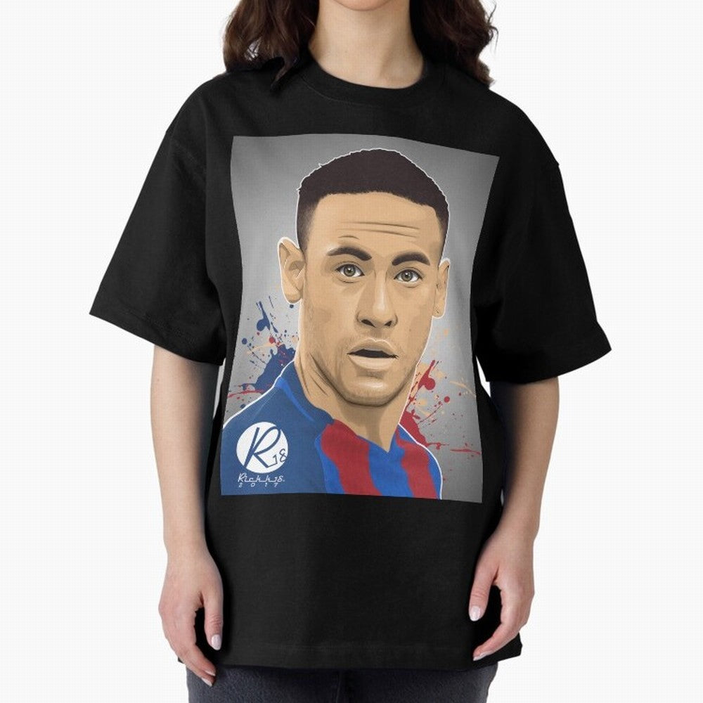 NEYMAR Oversized T-Shirt Treasure Match Day Hype around FIFA World Cup 2026 Group Stage, CR7 and Messi, England, Championship Spirit, Famous Goals, Roaring Crowds and International Football Unity; Ideal for Fans Who Follow Messi, Cristiano Ronaldo,