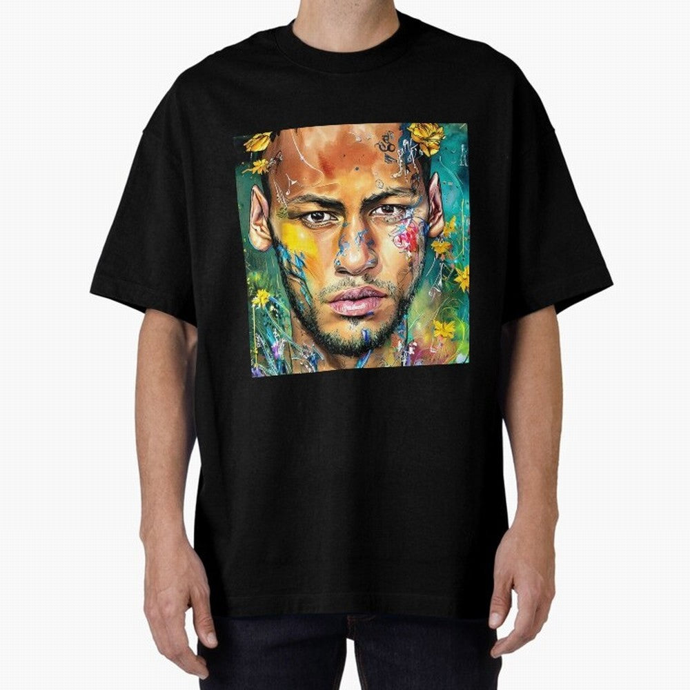 Neymar Oversized T-Shirt Fuel Your Fan Pride for FIFA World Cup 2026 Group Stage for Fans of Haaland and Portugal, Spain and Germany, Bringing Championship Spirit, Famous Goals, Roaring Crowds and International Football Unity; Perfect for