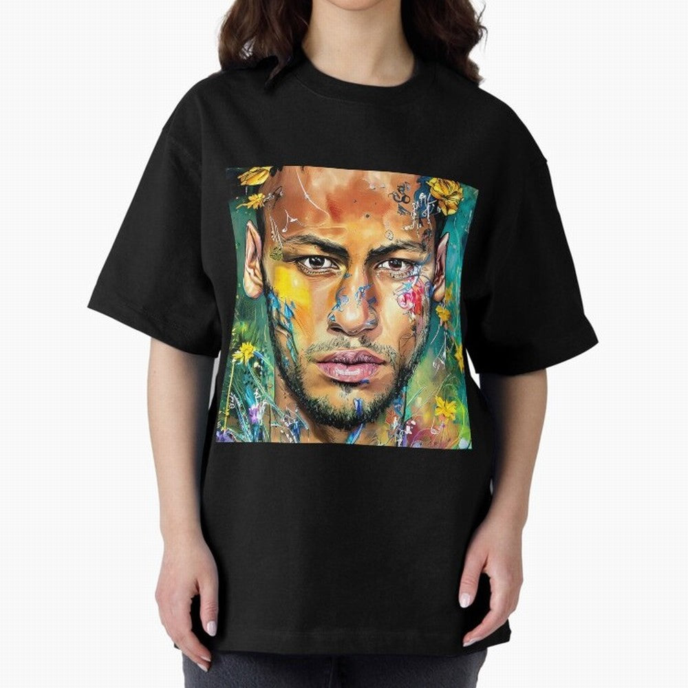 Neymar Oversized T-Shirt Fuel Your Fan Pride for FIFA World Cup 2026 Group Stage for Fans of Haaland and Portugal, Spain and Germany, Bringing Championship Spirit, Famous Goals, Roaring Crowds and International Football Unity; Perfect for