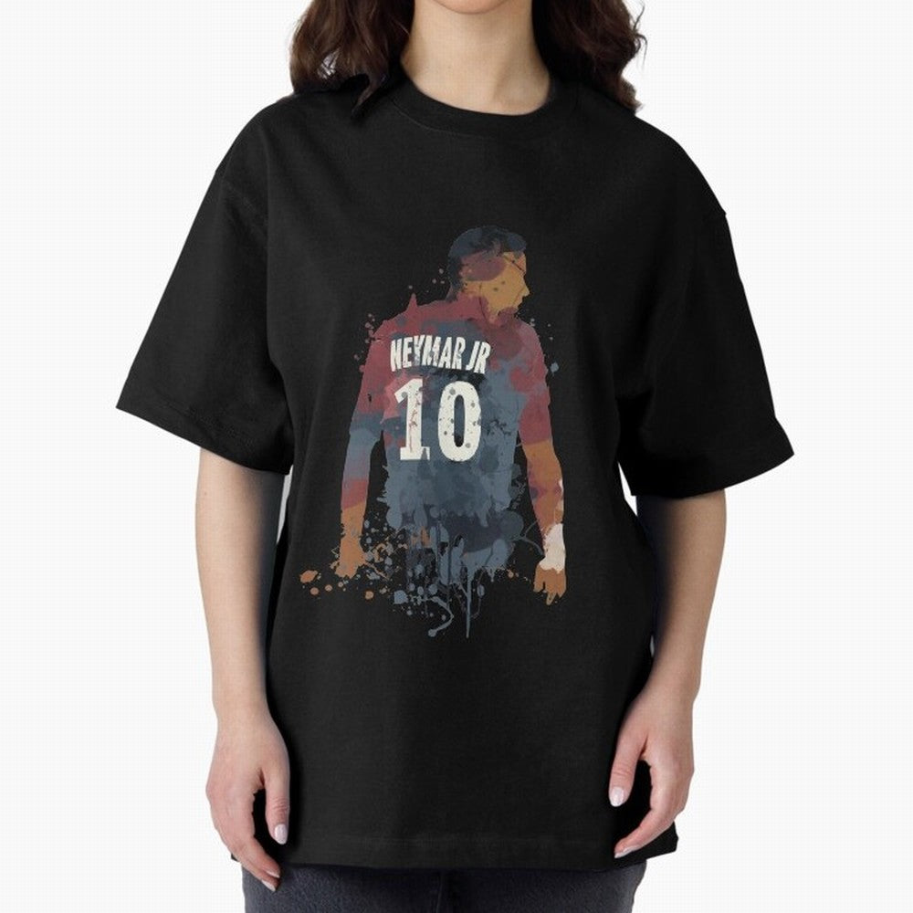 Neymar Brazilian Legend Art Oversized T-Shirt Carry FIFA World Cup 2026 Group Stage Spirit, Highlighting Portugal, Cristiano Ronaldo, Haaland and CR7, Tournament Hype, Historic Matchups, Family Viewing Parties and Global Sports Pride; Great for