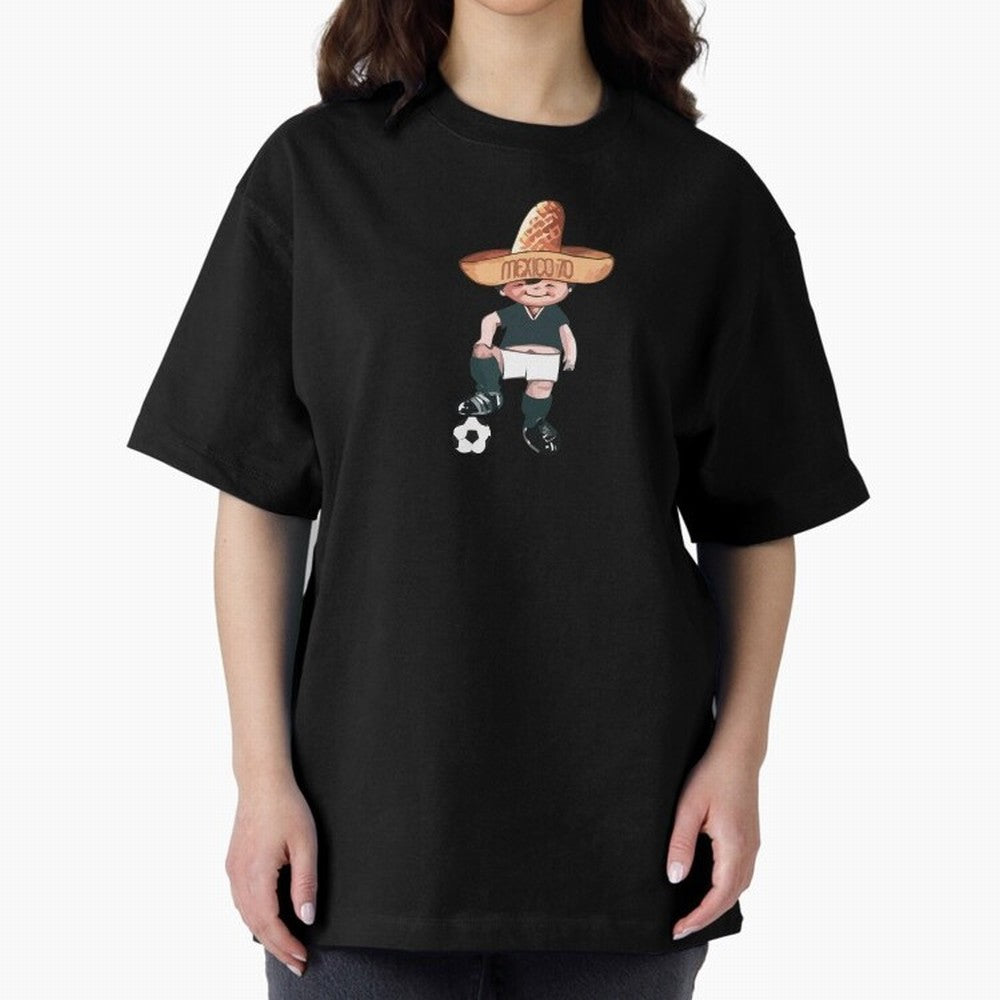Classic Soccer Retro Mexico 1970 Oversized T-Shirt Celebrate Fan Culture around Match Day Hype around FIFA World Cup 2026 USA Canada Mexico, Haaland and Mbappe, England, Game Day Rituals, Football Legends, Country Pride and the Road to the Final;