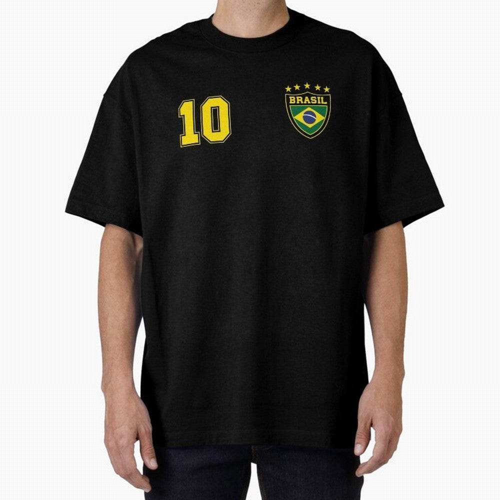 Classic Brasil Soccer No. 10 Brazil World Jersey Cup T Shirt Essential T-Shirt Build FIFA World Cup 2026 Made for Mbappe and Neymar, Germany Energy, Vintage Soccer Flavor, Modern Football Stars, National Flags and Final Night Emotion; Ideal for