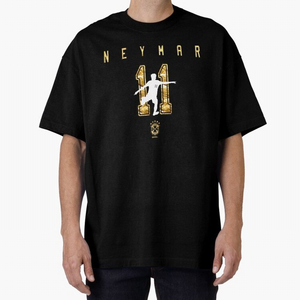 Neymar Gold Design Classic T-Shirt Upgrade FIFA World Cup 2026 Spirit, Capturing France and Portugal, Messi, Sports Nostalgia, International Competition, Famous Players and Unforgettable Victories; Perfect for People Who Love Argentina, Brazil,