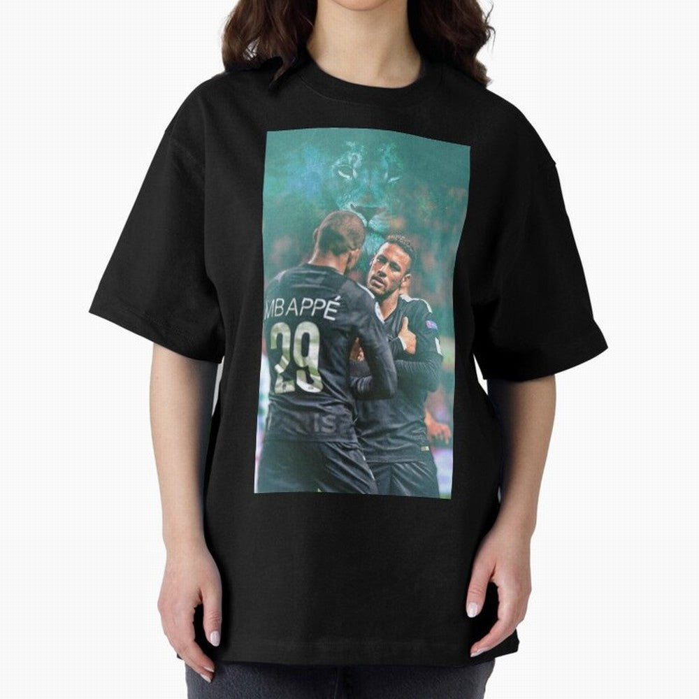 Art Neymar Wallpaper Oversized T-Shirt Experience FIFA World Cup 2026 USA Canada Mexico for Fans of Cristiano Ronaldo, Haaland and CR7 and Spain and Netherlands, Bringing Goal Celebration Energy, Supporter Heritage, Football Icons and Worldwide