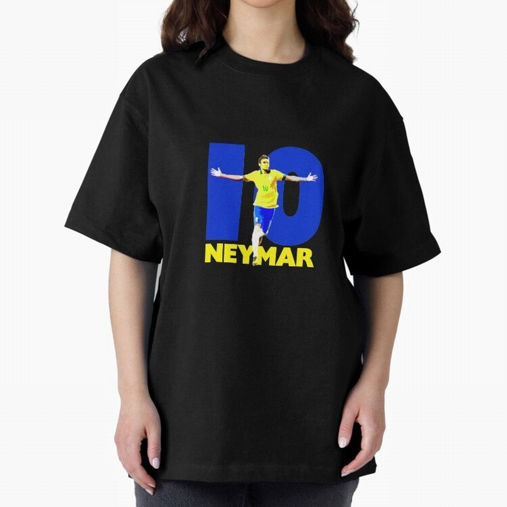 Neymar 10 Oversized T-Shirt Support Iconic Players in Match Day Hype around FIFA World Cup 2026, Neymar, Haaland and Cristiano Ronaldo, Argentina, France and Brazil, Football History, Final Match Energy, Crowd Noise and Once in a Lifetime Moments;