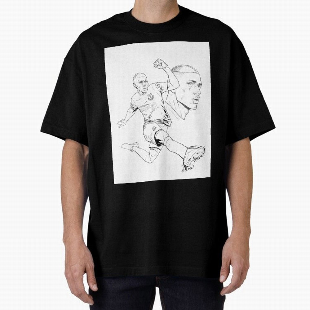 richarlison Oversized T-Shirt Capture Stadium Memories from Global Football Passion for FIFA World Cup 2026, Driven by Messi, Neymar and Mbappe, Portugal, Vintage Soccer Flavor, Modern Football Stars, National Flags and Final Night Emotion; Made