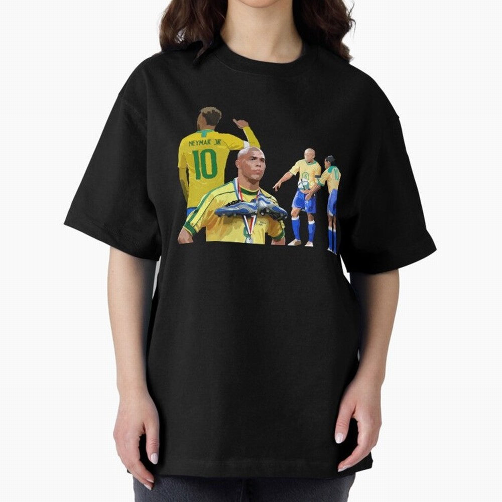 Brazilian Icons Oversized T-Shirt Follow Every Goal of Match Day Hype around FIFA World Cup 2026, Cristiano Ronaldo, Haaland and CR7, Germany, Game Day Rituals, Football Legends, Country Pride and the Road to the Final; Created for Match Day