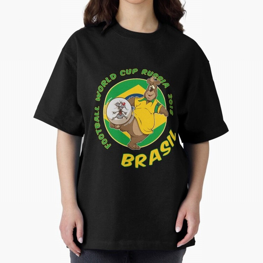 Football Russia 2018 World Cup Brazil T shirts and Merchandise Oversized T-Shirt Honor the Football Icons of Match Day Hype around FIFA World Cup 2026, Mbappe, England and Germany, Soccer Culture, Superstar Moments, National Team Dreams and