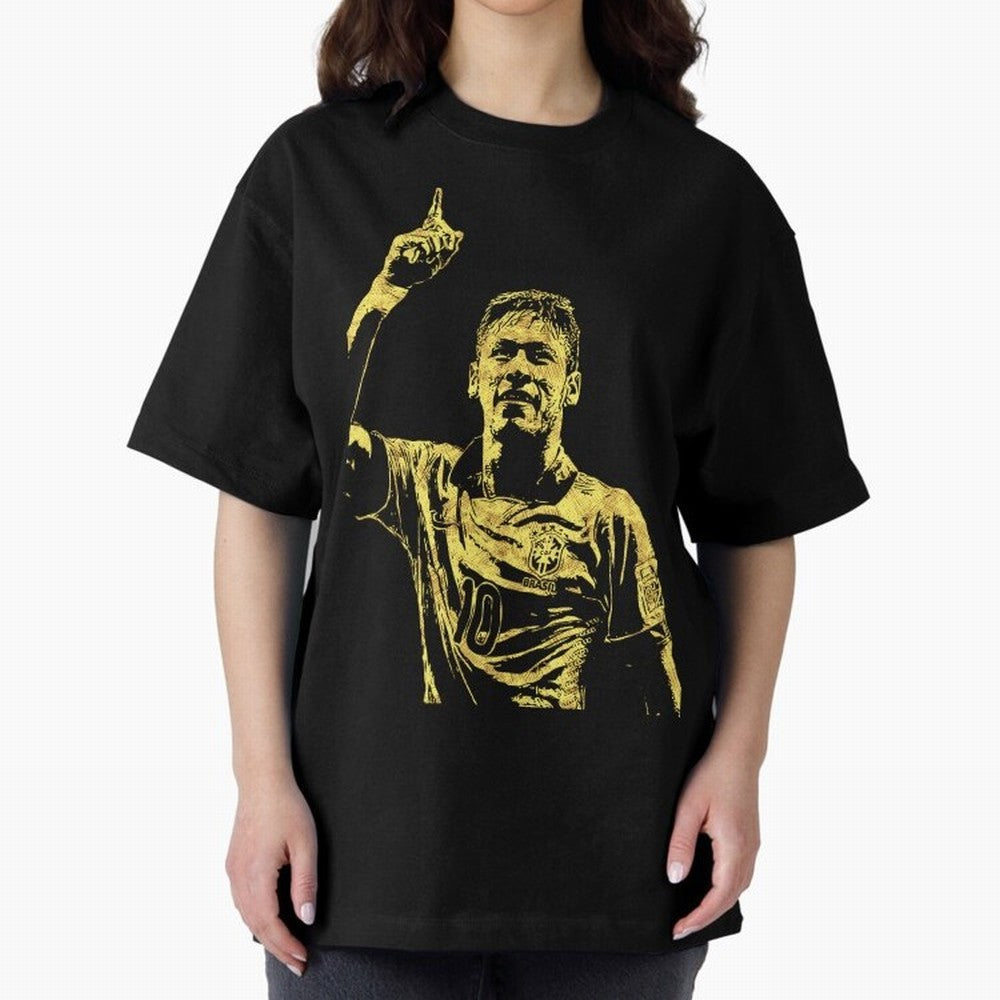 Neymar Fan Art Oversized T-Shirt Honor Champions and Dreams in FIFA World Cup 2026 USA Canada Mexico Spirit, Filled with England and Germany, Haaland and Mbappe, Soccer Culture, Superstar Moments, National Team Dreams and Competitive Fire; Ideal