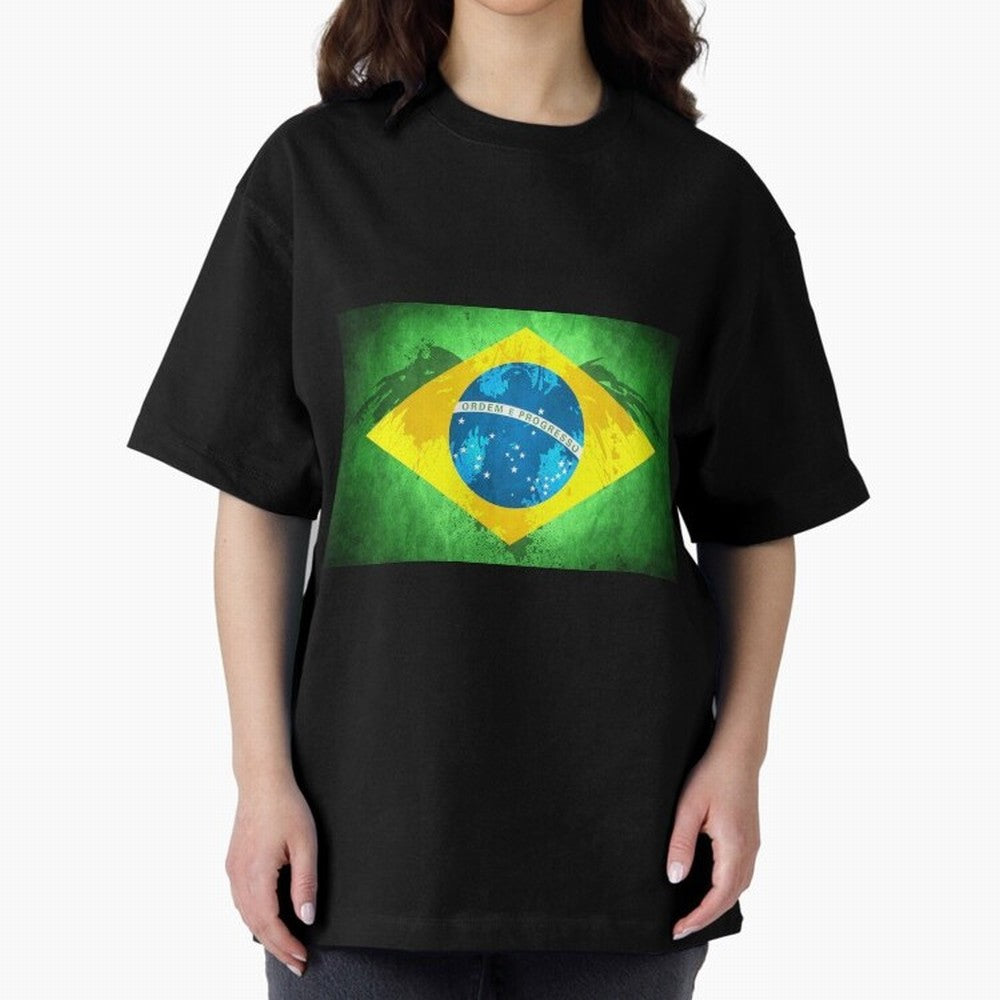 Brazil Oversized T-Shirt Back the Journey through FIFA World Cup 2026 Group Stage Spirit, Capturing France and Portugal, Messi and Cristiano Ronaldo, Worldwide Fan Energy, Dramatic Goals, Stadium Lights and Championship Celebrations; Perfect for