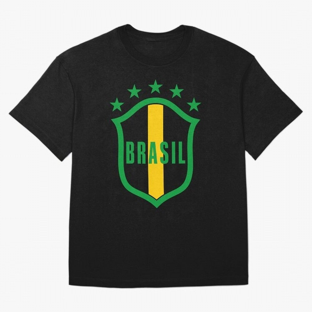 BRASIL LOGO 002 Oversized T-Shirt Back the Journey through FIFA World Cup 2026 Group Stage for Fans of Haaland and Mbappe and Spain, Bringing Champion Mindset, Group Stage Buzz, Knockout Tension and Passionate Fan Culture; Perfect for People Who