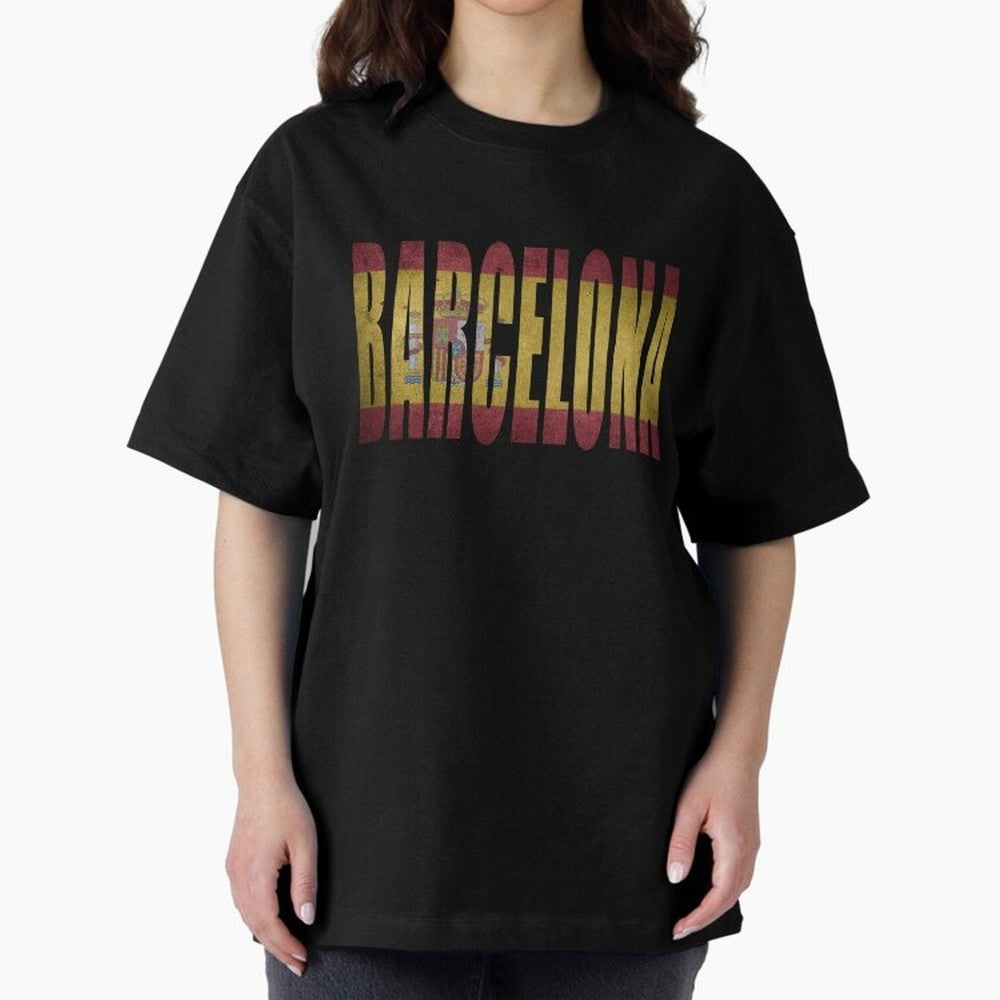 Barcelona city Oversized T-Shirt Experience the Global Stage of FIFA World Cup 2026 Group Stage Built around Mbappe and Neymar, Argentina, France and Brazil Energy, Stadium Chants, National Pride, Trophy Dreams and Unforgettable Football Memories;