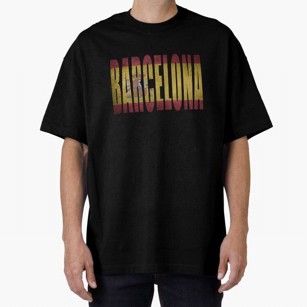 Barcelona city Oversized T-Shirt Experience the Global Stage of FIFA World Cup 2026 Group Stage Built around Mbappe and Neymar, Argentina, France and Brazil Energy, Stadium Chants, National Pride, Trophy Dreams and Unforgettable Football Memories;