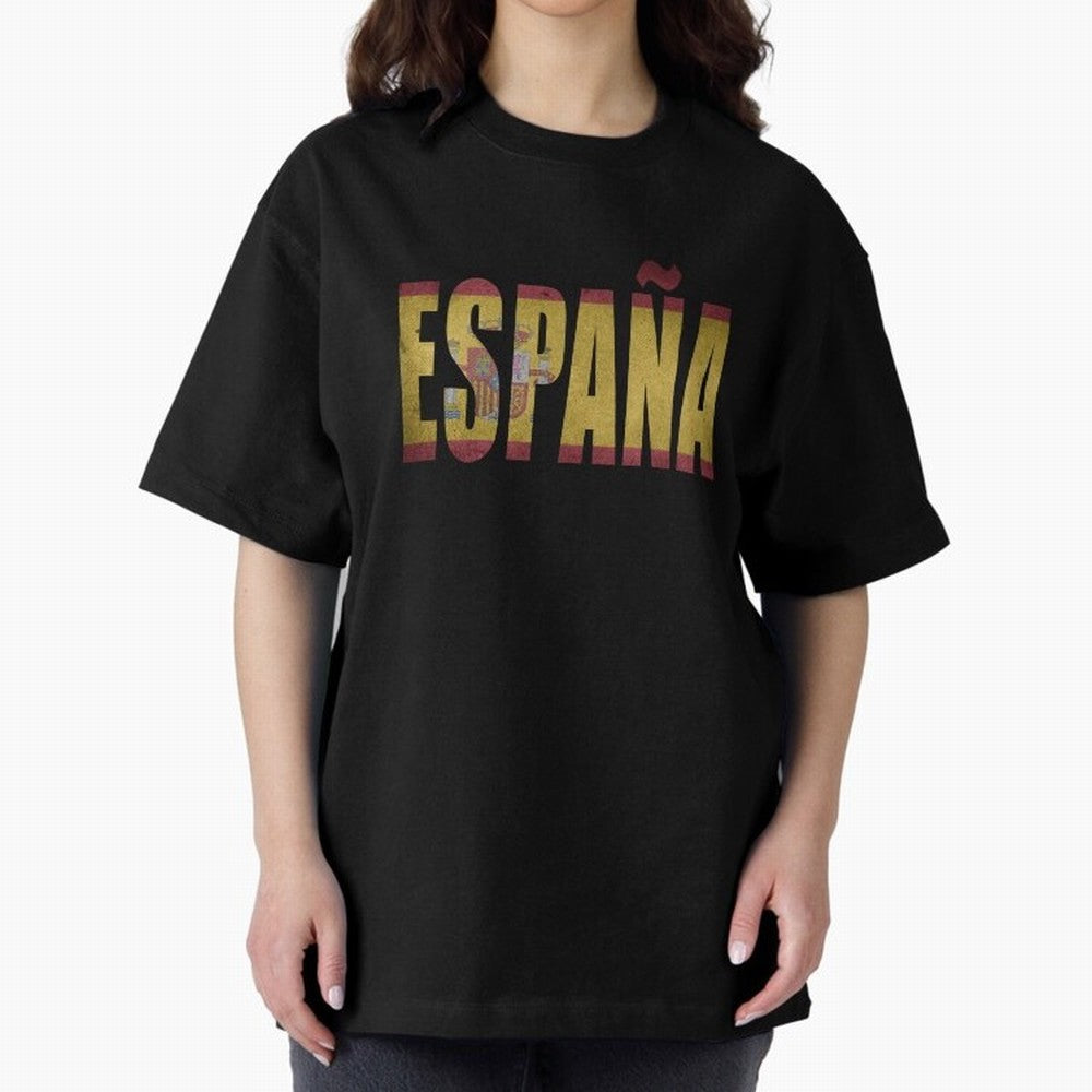 Espa?a Oversized T-Shirt Fuel Your Fan Pride for Global Football Passion for FIFA World Cup 2026, with Messi and Cristiano Ronaldo, England and Germany, Supporter Pride, Iconic Celebrations, Legendary Names and Global Match Day Energy; Great for