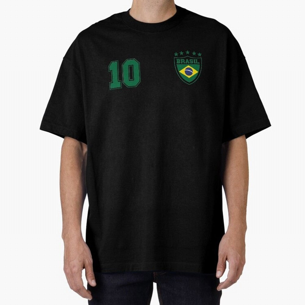 Classic Brasil Soccer No. 10 Brazil World Jersey Cup T Shirt Classic T-Shirt Celebrate National Team Dreams in Global Football Passion for FIFA World Cup 2026, Inspired by Haaland, Argentina and Brazil, Football Passion, Legendary Performances,
