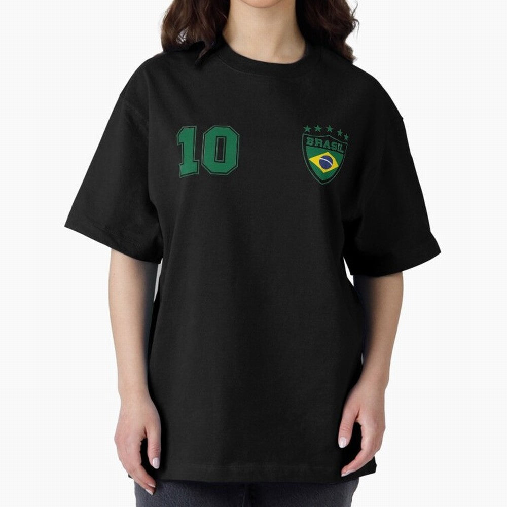 Classic Brasil Soccer No. 10 Brazil World Jersey Cup T Shirt Classic T-Shirt Celebrate National Team Dreams in Global Football Passion for FIFA World Cup 2026, Inspired by Haaland, Argentina and Brazil, Football Passion, Legendary Performances,