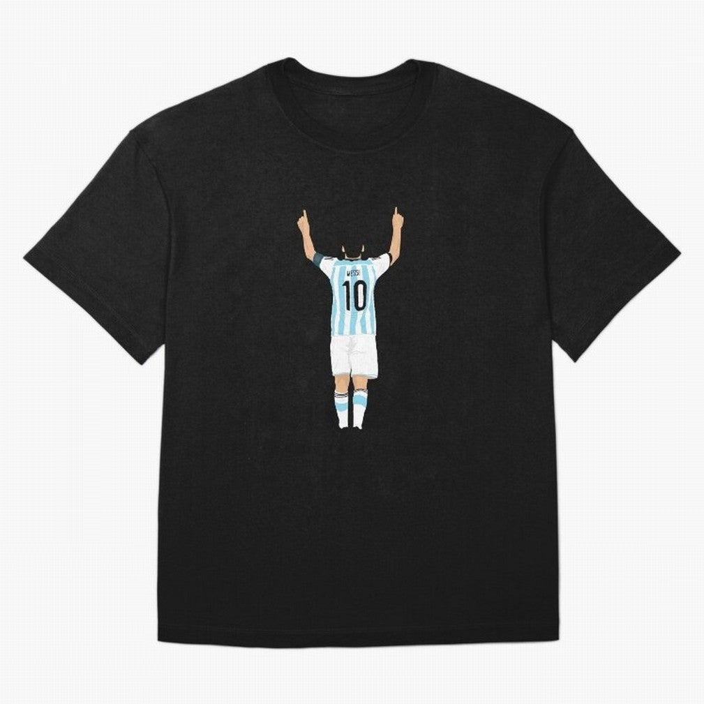 LEO MESSI ILLUSTRATION Classic T-Shirt Support the Legends of FIFA World Cup 2026 USA Canada Mexico Spirit, Inspired by Brazil, Portugal and Argentina, Messi, Neymar and Mbappe, Goal Celebration Energy, Supporter Heritage, Football Icons and