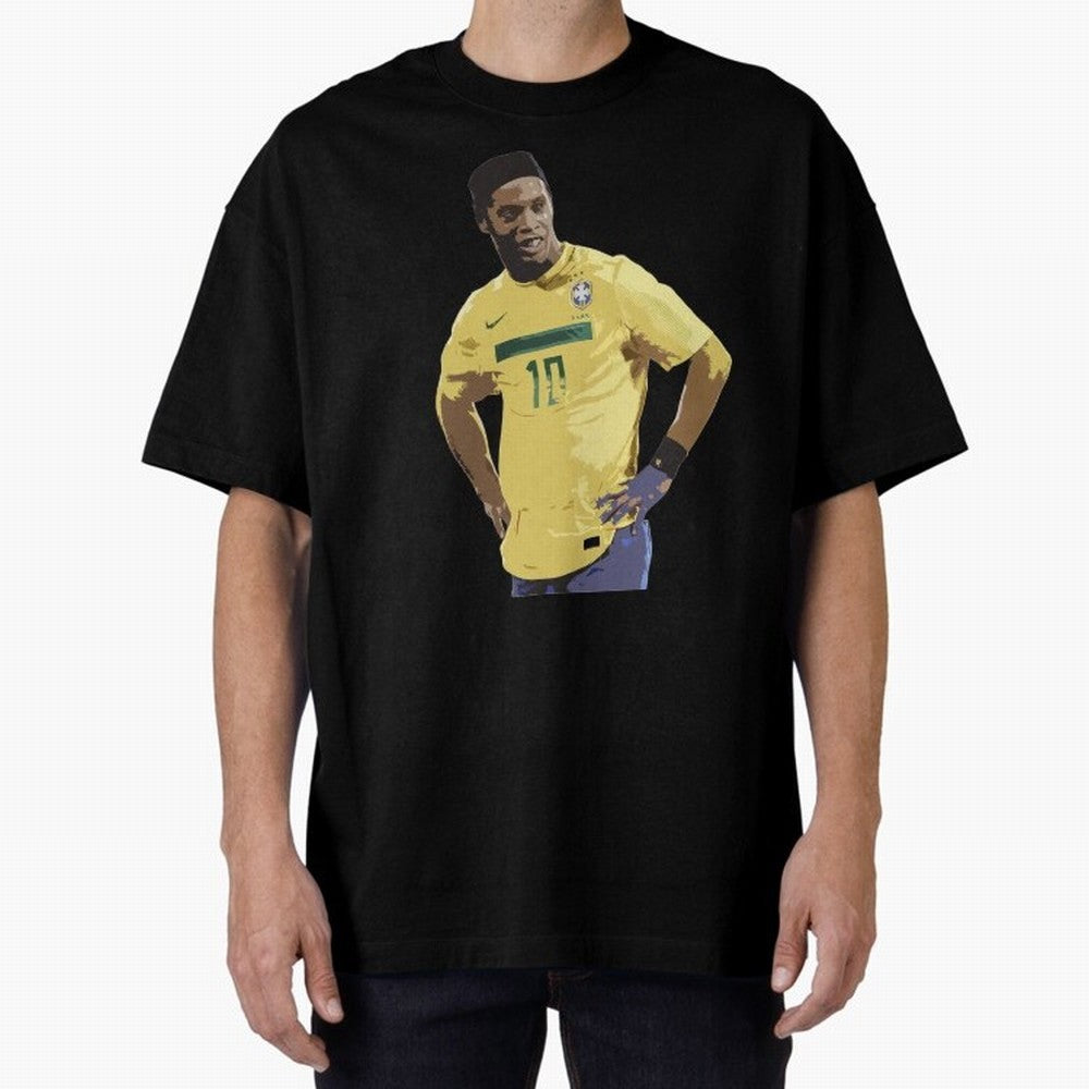Ronaldinho Brazil Joga Bonito Classic T-Shirt Show Match Day Excitement for FIFA World Cup 2026 USA Canada Mexico for Fans of Messi and Cristiano Ronaldo and Argentina and Brazil, Bringing Vintage Soccer Flavor, Modern Football Stars, National