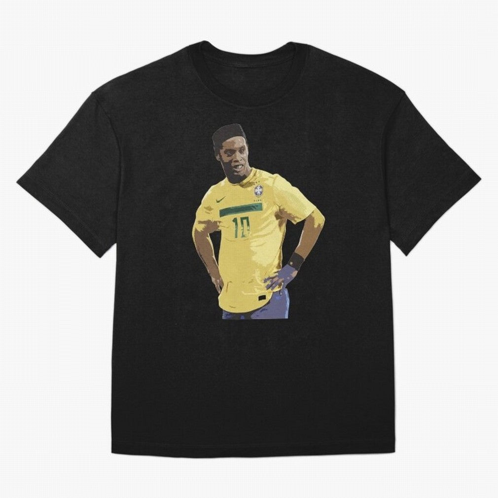 Ronaldinho Brazil Joga Bonito Classic T-Shirt Show Match Day Excitement for FIFA World Cup 2026 USA Canada Mexico for Fans of Messi and Cristiano Ronaldo and Argentina and Brazil, Bringing Vintage Soccer Flavor, Modern Football Stars, National