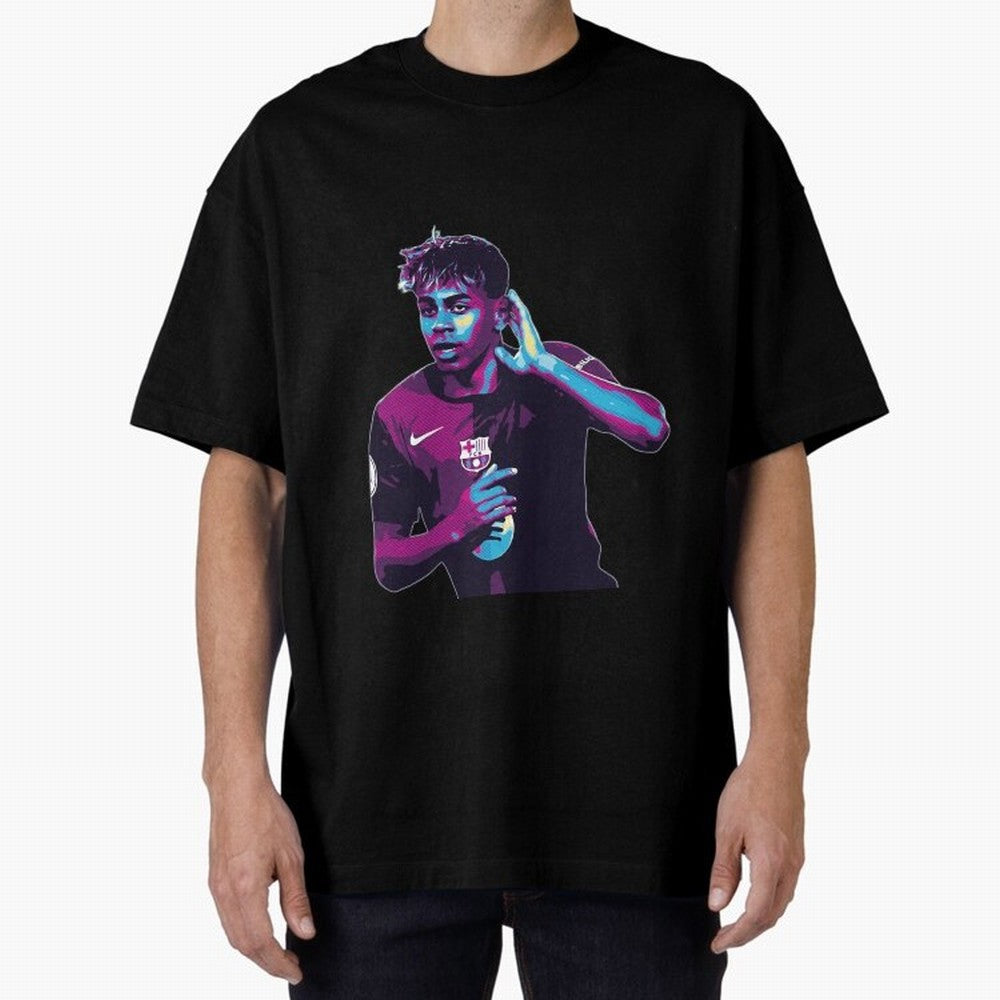 Lamine Yamal goal celebration Oversized T-Shirt Celebrate Rivalries and Pride in the FIFA World Cup 2026 USA Canada Mexico Journey through CR7 and Messi Highlights, England and Germany Pride, Retro Football Energy, Iconic Rivalries, Trophy Chase