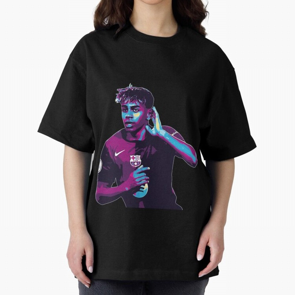 Lamine Yamal goal celebration Oversized T-Shirt Celebrate Rivalries and Pride in the FIFA World Cup 2026 USA Canada Mexico Journey through CR7 and Messi Highlights, England and Germany Pride, Retro Football Energy, Iconic Rivalries, Trophy Chase