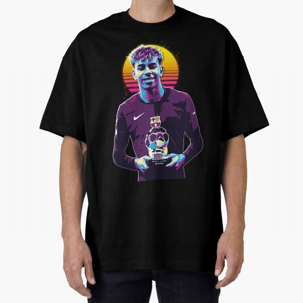 Lamine Yamal holding the trophy Classic T-Shirt Showcase FIFA World Cup 2026 Group Stage Built around CR7 and Messi, Spain Energy, Goal Celebration Energy, Supporter Heritage, Football Icons and Worldwide Tournament Joy; Created for Match Day