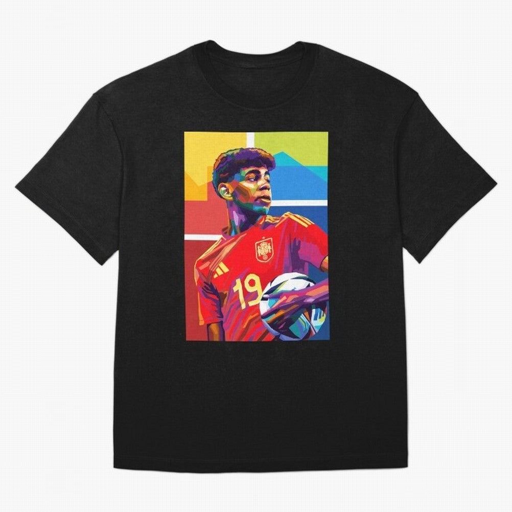 Lamine Yamal Football Wpap Art Classic T-Shirt Carry the Dream of Global Football Passion for FIFA World Cup 2026 USA Canada Mexico, Inspired by Cristiano Ronaldo, Haaland and CR7, Argentina, Football History, Final Match Energy, Crowd Noise and