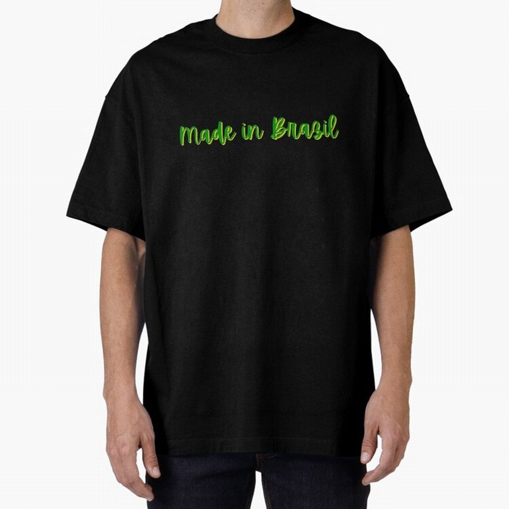 Made in Brazil Oversized T-Shirt Fuel FIFA World Cup 2026 USA Canada Mexico for Fans of Mbappe and Spain, Bringing Fan Favorite Moments, National Team Passion, Big Match Drama and Soccer History; Ideal for Fans Who Follow Messi, Cristiano Ronaldo,