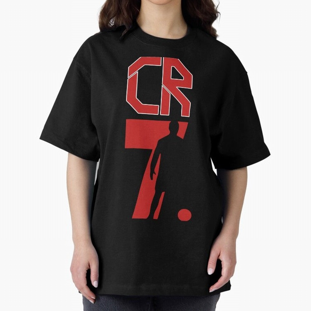 Football World Cup cristiano ronaldo CR7 Legacy Oversized T-Shirt Celebrate Fan Culture around Match Day Hype around FIFA World Cup 2026 Group Stage, Cristiano Ronaldo, Argentina, France and Brazil, Classic Soccer Heritage, Championship Pressure,