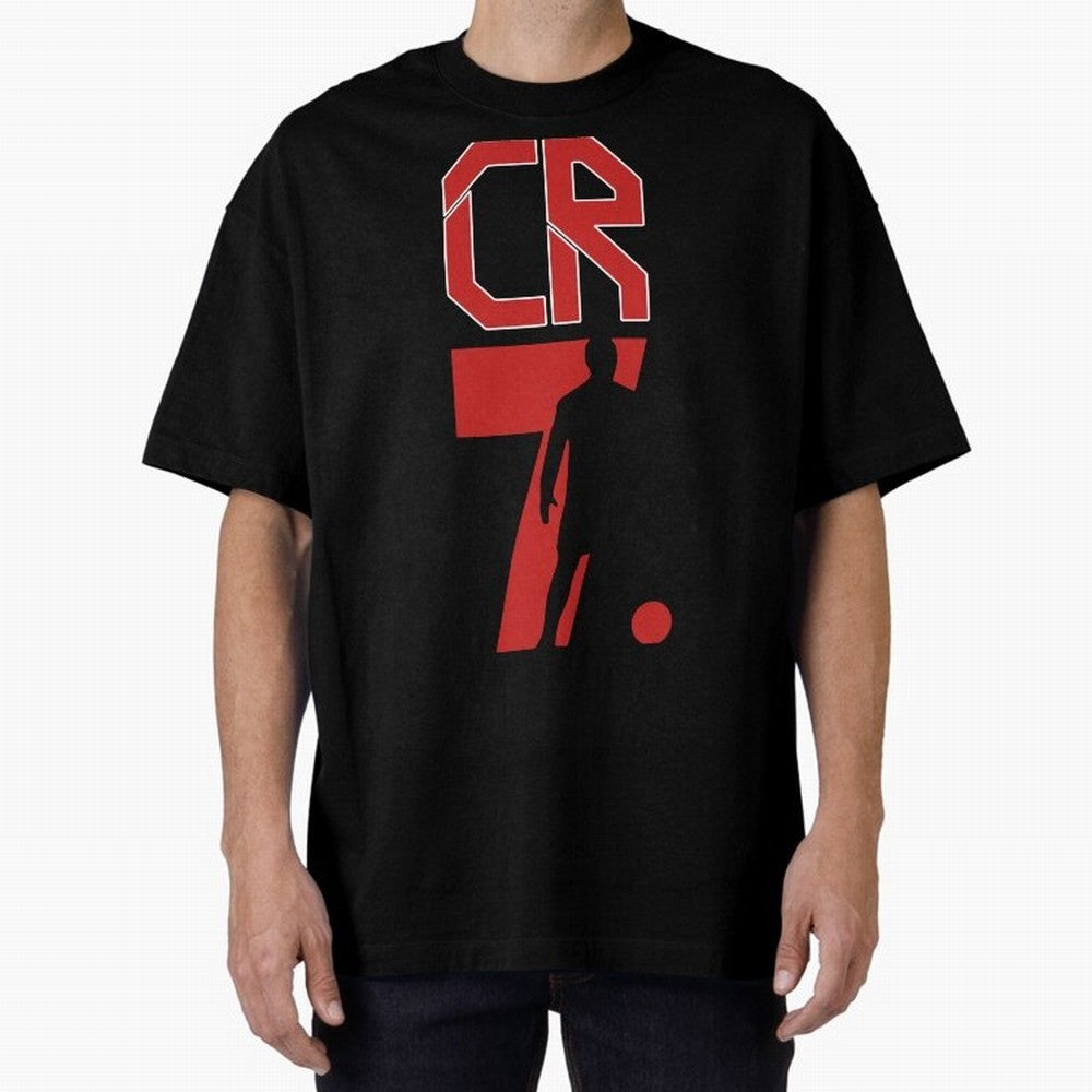Football World Cup cristiano ronaldo CR7 Legacy Oversized T-Shirt Celebrate Fan Culture around Match Day Hype around FIFA World Cup 2026 Group Stage, Cristiano Ronaldo, Argentina, France and Brazil, Classic Soccer Heritage, Championship Pressure,