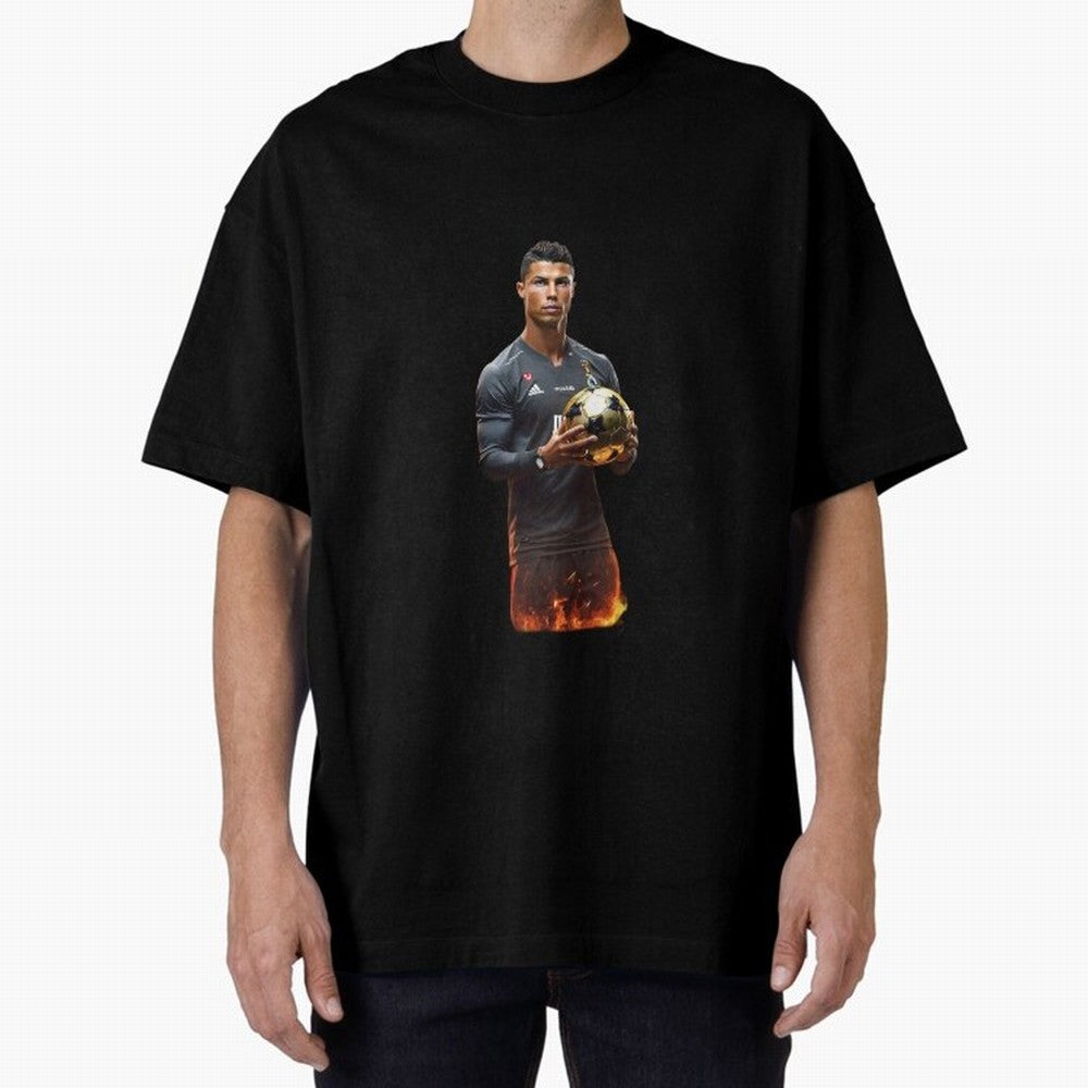 Real Goat Cristiano Ronaldo Oversized T-Shirt Back Your Heroes with Global Football Passion for FIFA World Cup 2026, Highlighting Neymar, Haaland and Cristiano Ronaldo, England, Tournament Hype, Historic Matchups, Family Viewing Parties and Global