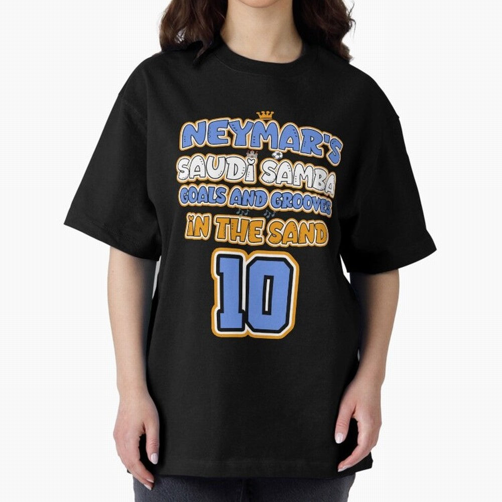SAUDI SAMBA GOALS & GROOVES Oversized T-Shirt Show Your Stadium Side during FIFA World Cup 2026 USA Canada Mexico Spirit, Filled with France and Portugal, Neymar, Haaland and Cristiano Ronaldo, Classic Soccer Heritage, Championship Pressure, Fan