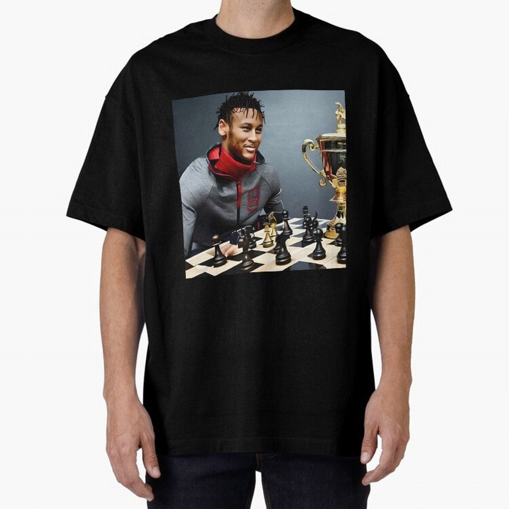 Mastermind: Neymar Playing Chess with the Championship Trophy Classic T-Shirt Fuel Your Fan Pride for Match Day Hype around FIFA World Cup 2026, Mbappe, Spain and Netherlands, Football Festival Excitement, Trophy Ambitions, Country Rivalries and