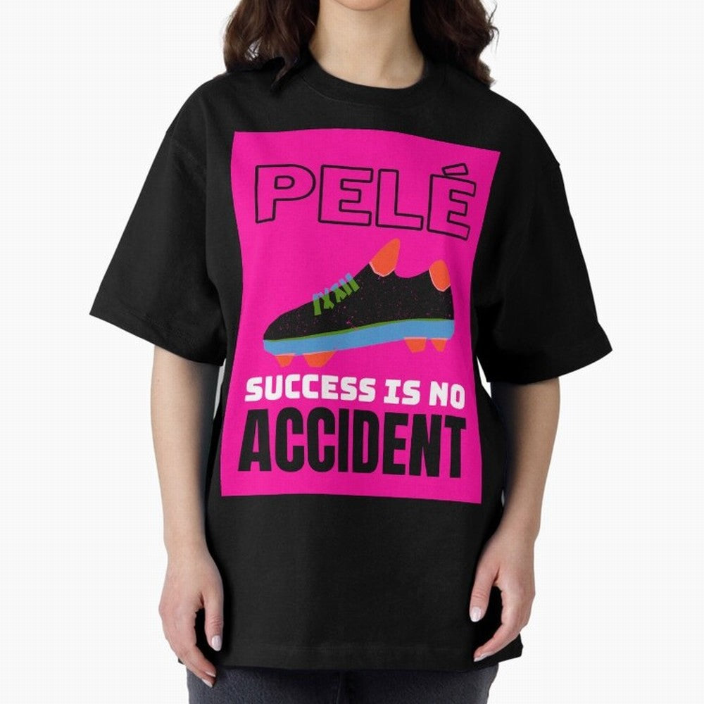 Pele Quote Success Is No Accident Graphic Classic T-Shirt Carry the Dream of FIFA World Cup 2026 Spirit, Capturing Spain, Messi, Sports Nostalgia, International Competition, Famous Players and Unforgettable Victories; Created for Match Day Parties,