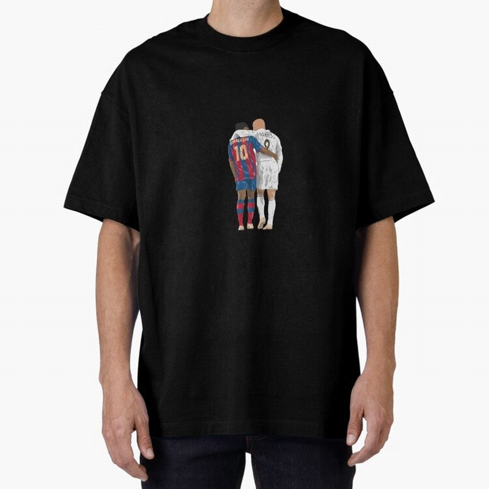 Ronaldinho, Ronaldo Minimalist Oversized T-Shirt Show Passion for the Stars of FIFA World Cup 2026 Group Stage Driven by Messi, Portugal, Spain and Germany Energy, Classic Soccer Heritage, Championship Pressure, Fan Loyalty and International Pride;