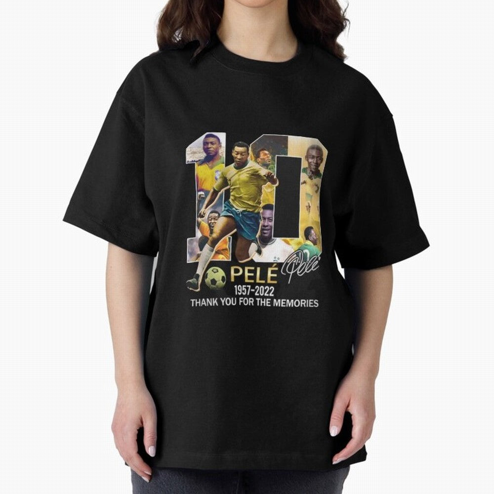 Signed Pele Shirt Oversized T-Shirt Celebrate the Stars of FIFA World Cup 2026 Group Stage Spirit, Driven by Netherlands, CR7, Tournament Hype, Historic Matchups, Family Viewing Parties and Global Sports Pride; Great for Supporters Who Love