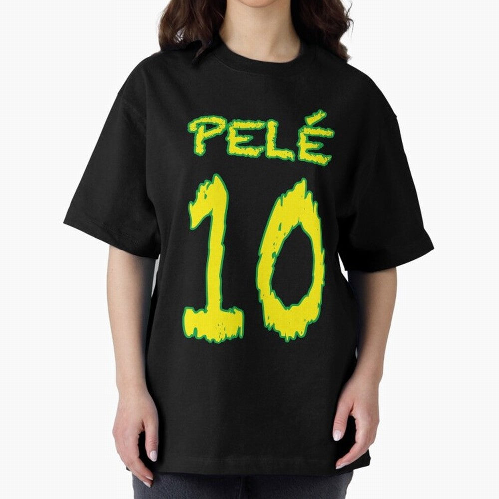 Pel¨¦ 10 Oversized T-Shirt Carry the Colors and Pride of Match Day Hype around FIFA World Cup 2026, Messi, CR7 and Mbappe, France, Stadium Memories, Football Loyalty, International Chants and Championship Tradition; Great for Supporters Who Love