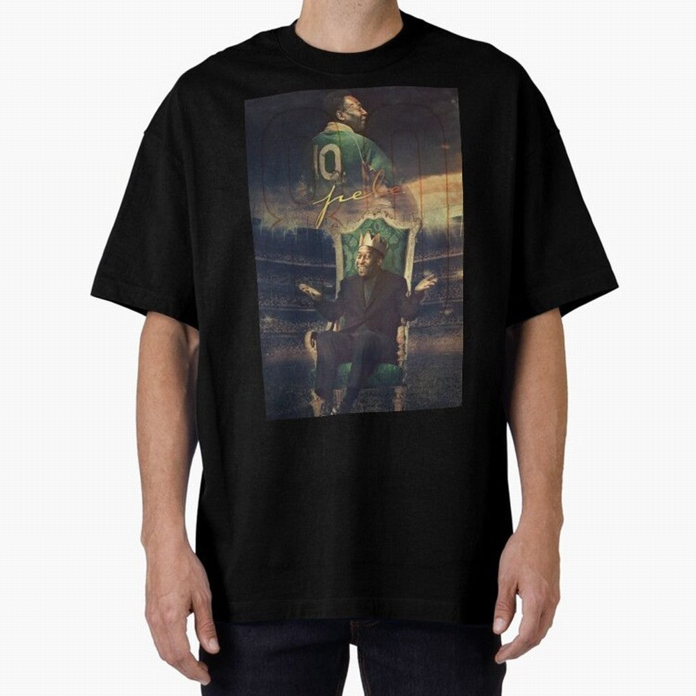Pel¨¦ Pel¨¦ Pel¨¦ Pele Pele Pele Brazil Brazil Oversized T-Shirt Support FIFA World Cup 2026 USA Canada Mexico for Fans of Cristiano Ronaldo and Argentina, France and Brazil, Bringing Global Supporter Spirit, Legendary Goals, National Colors and
