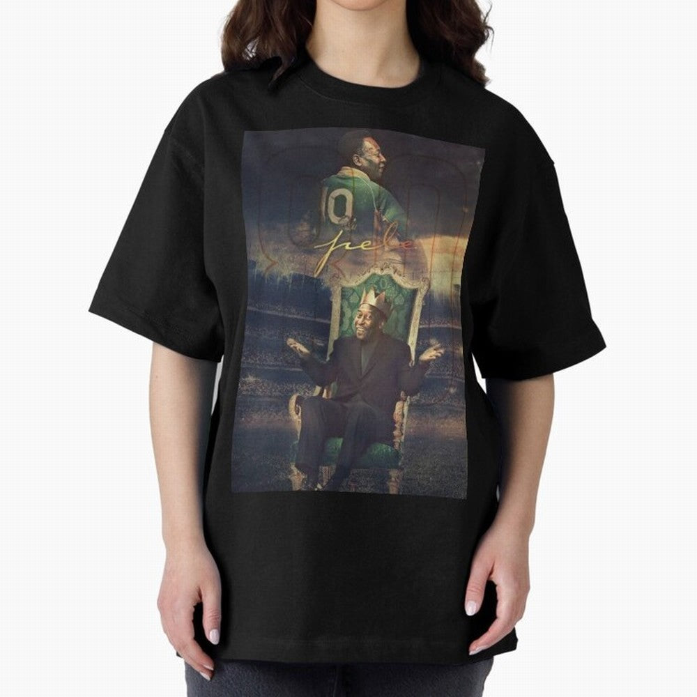 Pel¨¦ Pel¨¦ Pel¨¦ Pele Pele Pele Brazil Brazil Oversized T-Shirt Support FIFA World Cup 2026 USA Canada Mexico for Fans of Cristiano Ronaldo and Argentina, France and Brazil, Bringing Global Supporter Spirit, Legendary Goals, National Colors and