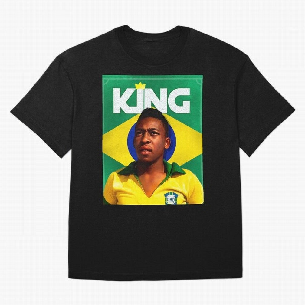 King Pele Oversized T-Shirt Fuel the Hype around FIFA World Cup 2026 Spirit, Built around Spain, CR7 and Messi, Champion Mindset, Group Stage Buzz, Knockout Tension and Passionate Fan Culture; Perfect for Fans, Collectors, Family Gatherings, Watch