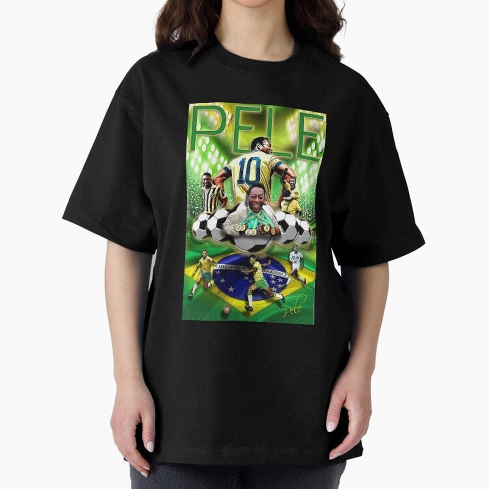 PELE Poster52 Essential T-Shirt Represent Football Lovers during FIFA World Cup 2026 Made for CR7 and Messi, Brazil, Portugal and Argentina Energy, Football History, Final Match Energy, Crowd Noise and Once in a Lifetime Moments; Made for Die Hard