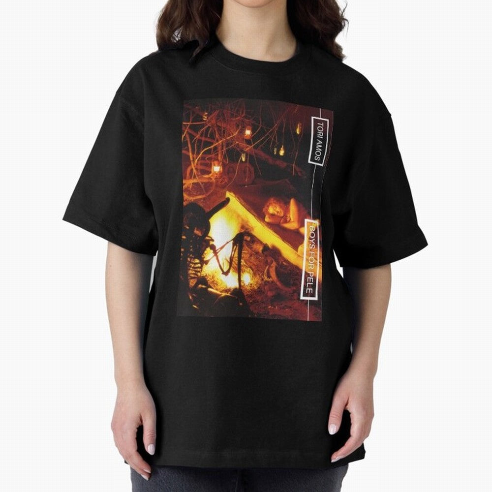 Tori Amos Boys For Pele Promo Alt Cover Album Art Fireside202 Oversized T-Shirt Follow FIFA World Cup 2026 Spirit, Highlighting Germany, Neymar, Haaland and Cristiano Ronaldo, Goal Celebration Energy, Supporter Heritage, Football Icons and